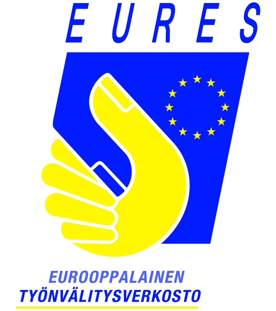 Kuvituskuvassa EURES-logo, jossa lukee Eurooppalainen työnvälitysverkosto.